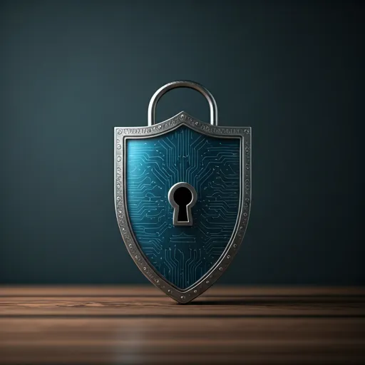 Escudo digital que representa la ciberseguridad empresarial